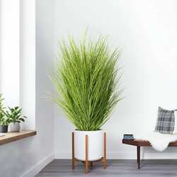 Large artificial plant reed grass fake green plant dog's tail grass artificial landscape decoration onion grass floor-standing potted tree
