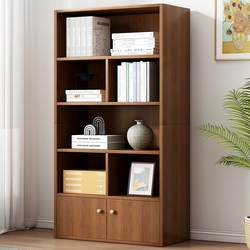 Bedside Bookshelf, Floor-Standing Living Room Simple Wall-Mounted Bookcase, Bedroom Room Reading Rack, Multi-Layer Grid Storage
