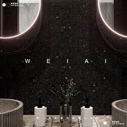 Black Glass Mosaic Tiles Background Wall Bathroom Toilet Kitchen Wall Tiles Hotel Mosaic Tiles