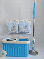 Egger Wheeled Mop Bucket Rotating Stainless Steel Drying Mop Household Mop Hand-Washable Dry and Wet Dual-Use Mop