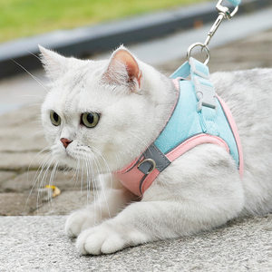 
Pet harness small dog vest type dog leash dog walking rope cat supplies breathable reflective