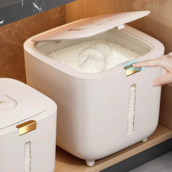 Rice Bucket Insect-Proof and Moisture-Proof Sealed Household Grain Container Food-Grade Rice Storage Box Flour Storage Tank