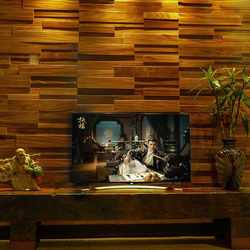 African teak king non-black walnut log wood wooden ship wood decorative solid wood mosaic TV background wall