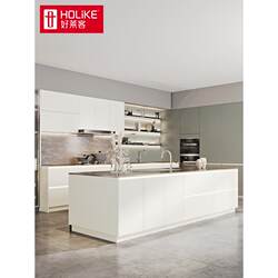 Haolaike stainless steel cabinet customization simple household moisture-proof quartz stone countertop 304 kitchen package customization HL