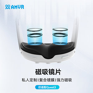 
Only suitable for MetaQuest3 myopia lens oculusquest3 magnetic glasses lens anti-blue light custom headwear accessories