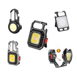 Portable Light, Mini Multi-Functional Keychain, High-Brightness, Waterproof, Strong Light, Outdoor Portable Foldable Flashlight, Work Light