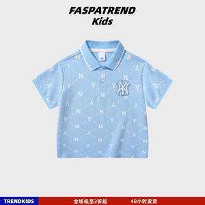 
Outlet discount children's clothing POLO shirt summer children's lapel short-sleeved T-shirt for boys and girls presbyopia full print half-sleeved top