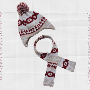 
20cm cotton doll knitted intarsia hat scarf clothing accessories pull cloth woolen scarf collection ready stock