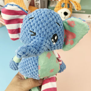 
Dog toys bite-resistant puppy sound toy elephant pet interactive relief companion molar doll plush toy
