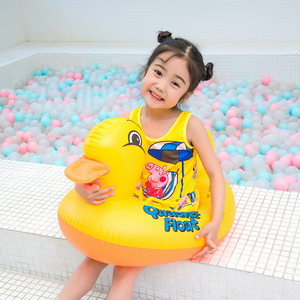 
Factory direct supply, little yellow duck swimming ring, inflatable and thickened, little duck child baby seat, dropshipping