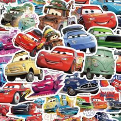 100 Disney Cars Stickers, Lightning Mcqueen Cartoon Cute Stickers for Journals, Phone Cases, Laptops, Tablets, Skateboard Decoration, Waterproof Stickers