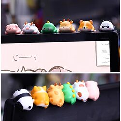 Computer Screen Animal Figurines, Monitor Decorations, Office Desk Mood Stabilizers, Work Companion