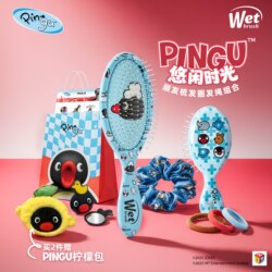 Wetbrush&Pingu Collaboration Air Cushion Massage Brush Birthday Gift Fluffy High Crown Hair Smoothing Brush