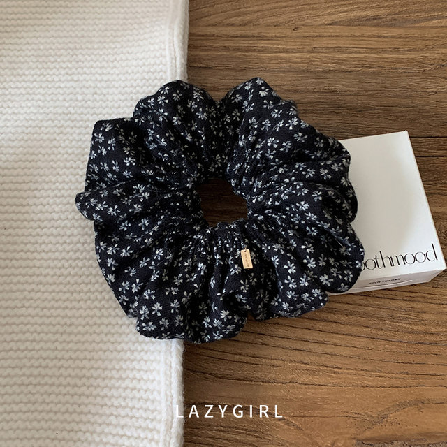 Fashionable and versatile ~ Korean warm cotton and linen hair ring ins blogger same style large-size gold standard hair accessories 2025 new