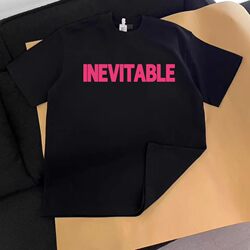 American-Style Trendy Brand Letter Print Short-Sleeve T-Shirt, Summer Loose Fit, Heavyweight 300g Double Yarn Pure Cotton, Unique Casual Top