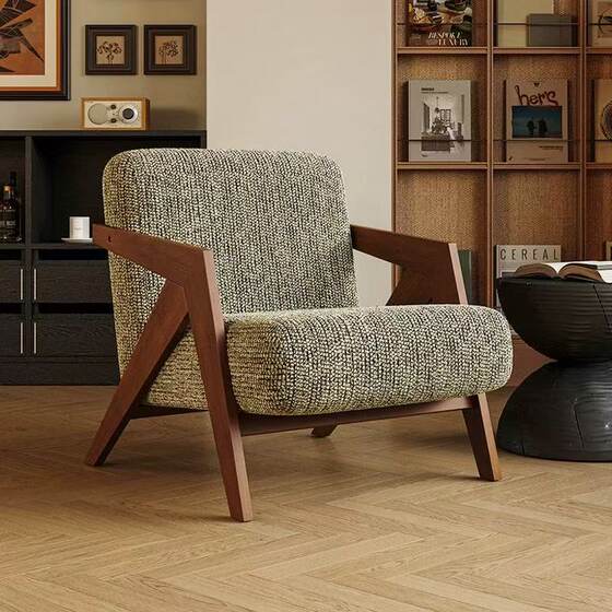 
Original Richard Chair Living Room Medium Style Single Sofa Chair Designer Balcony Home Leisure Solid Wood Sofa Chair