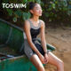 2025 new TOSWIM one-piece flat corner professional racing swimsuit for women adult hot spring women slightly fat and meat cover