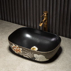 Ceramic Countertop Washbasin, Vintage Single Basin, Home Art Balcony Washbasin, Bathroom Washbasin, Face Wash Basin