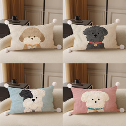 Nordic Animal-Themed Rectangular Throw Pillow for Sofa, Living Room, Model Room, Suede Lumbar Pillow Cover, Cushion