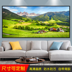 Living Room Sofa Background Wall Self-Adhesive Landscape Wall Stickers Hotel Dormitory Mural Wallpaper Waterproof Decorative Painting