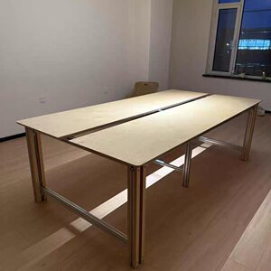 
Aluminum profile marine board birch table movable desk computer desk simple ready-made desk study desk