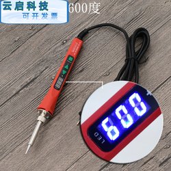 Red Digital Display Soldering Iron 600 Degrees Adjustable Temperature Internal Heating Soldering Iron 907 Soldering Iron 908 Digital Display High Power 80W