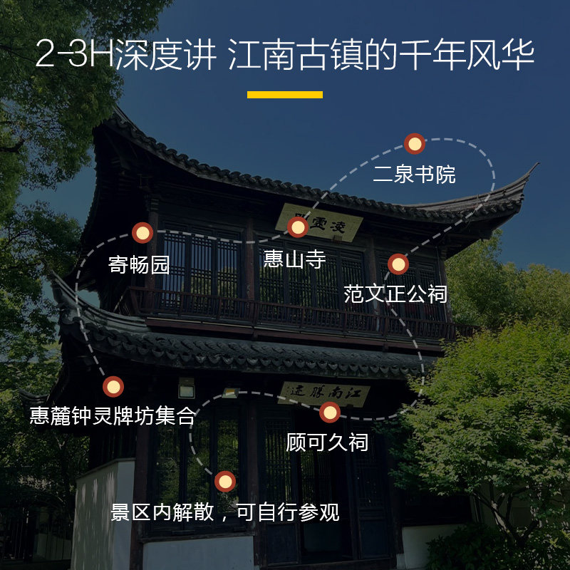 猩咖说江苏无锡惠山古镇含门票大咖2-3H包团人工讲解无锡旅游