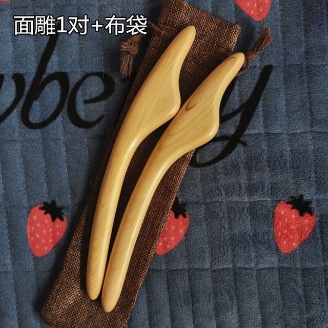 Hinoki wood face carving stick face carving stick face slimming facial beauty body shaping point massage beauty salon universal