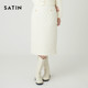 
SATIN winter new diamond high waist skirt women's commuter A-line skirt mid-length skirt O244T380