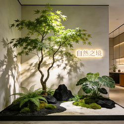 Premium Artificial Green Maple Tree Indoor Plant Decoration Large Maple Tree Hotel Artificial Tree Landscape Greenery Landscaping