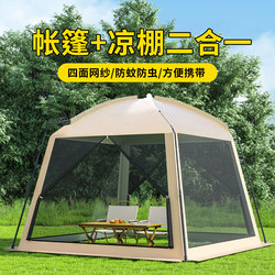 Canopy Tent Outdoor 2025 New Model Lazy Camping Equipment Quick Setup Sunshade Dome Mosquito Net
