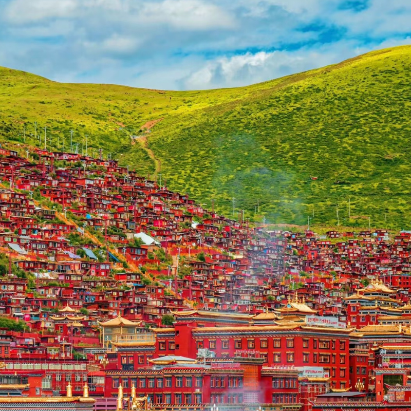 2-8人团 含机票四川成都旅游色达鱼子西四姑娘山川西环线6天5晚