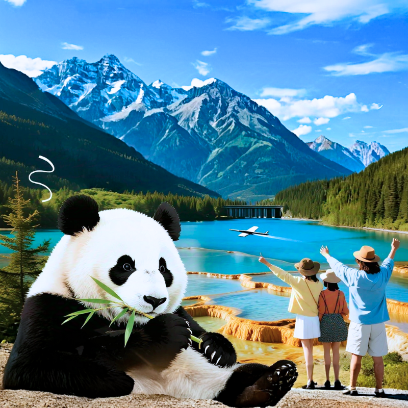 爆款推荐·纯玩含机票九寨沟黄龙旅游都江堰熊猫乐园5天4晚跟团游