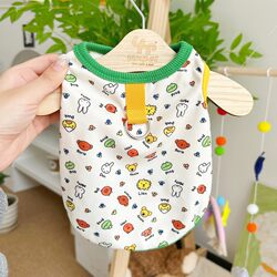 New Autumn Clothing, Cute Style Pet Dog and Cat Clothes, Teddy, Bichon, Poodle, Small and Medium-Sized Dogs, Leashable Vest