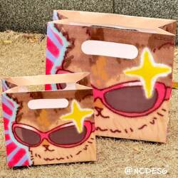 Original Sunglasses, Kitten Gift Bag, Storage Bag, Hard Cardboard, High-Value Tote Bag, Exquisite Gift Handbag
