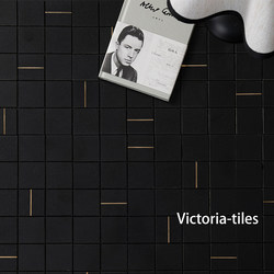 Hotel Coffee Shop Black Small Square Wall Stickers Natural Background Wall Bathroom Mosaic Bathroom Homestay Villa