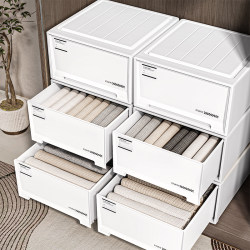 Youqin Storage Box Drawer-Type Home Wardrobe Storage Clothing Organizer Box Pants Underwear Plastic Storage Box