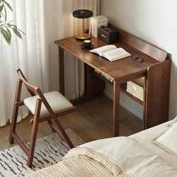 Solid Wood Foldable Desk Student Study Table Bedroom Home Computer Desk Small Apartment Bedside Simple Office Desk