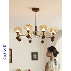 French-Style Vintage Living Room Chandelier, Main Light for the Hall, 2025 New Model Dining Room Lamp, Creative Art Retro Bedroom Casagd