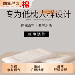 Low Pillow, Ultra-Thin Pillow, Short Pillow, Soft Pillow, Summer Single Pillow for Adults, Men's Neck Protection Pillow, Sleep Aid, Children's Pillow Core, Baby Pillow