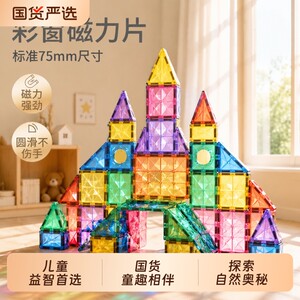 
Magnetic sheet children's educational toy assembly strong magnetic color window patch Children's Day gift nature puzzle building blocks