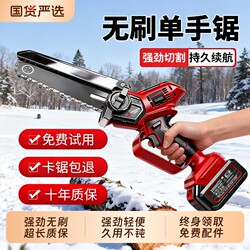 Small Handheld Rechargeable Lithium Electric Chainsaw for Home Use, Single-Hand Chain Saw for Cutting Wood, Outdoor Tree Cutting and Wood Cutting Tool