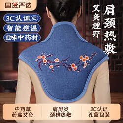 Shoulder and Neck Sea Salt Heating Pad with Mugwort Coarse Salt Therapy Bag, Electric Heating Neck and Shoulder Relaxation Shawl