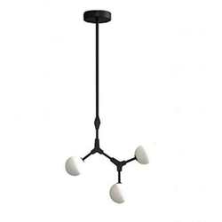 Nordic living room lamp American art restaurant bar bedroom iron branch magic bean chandelier Y-shaped fork magic bean