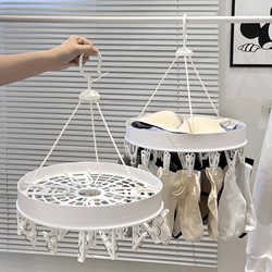 Chuxinmi - Balcony Sock Drying Rack with Multiple Clips, Multifunctional Sock Drying Rack for Home Use