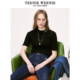 TeenieWeenie Bear New Base Shirt Five-Sleeve Half-Tree Neck Sweater Slim-fitting Inside Outer Wear Women's Clothing
