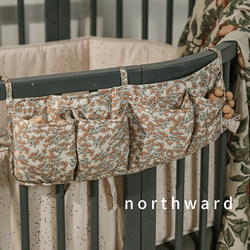 Northward Baby Crib Side Storage Hanging Bag Diaper Storage Bag Stroller Hanging Bag Pure Cotton Kidsren's Storage Bag