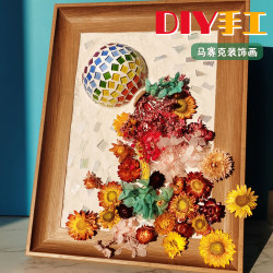 Handmade DIY Mosaic Decorative Painting Puzzle Three-Dimensional Decorative Painting Materials LAOSHU Ornaments Creative Texture Painting for Living Room