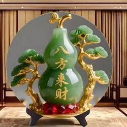 Jade Gourd Display Stand for Home Entrance, Brings Wealth from All Directions, Good for Living Room, Home Decoration, Desktop Decoration