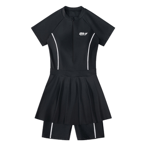 
Swimsuits for women's adult swimming pools, slightly fat and slimming, large size flat corner one-piece 2025 new swimsuit